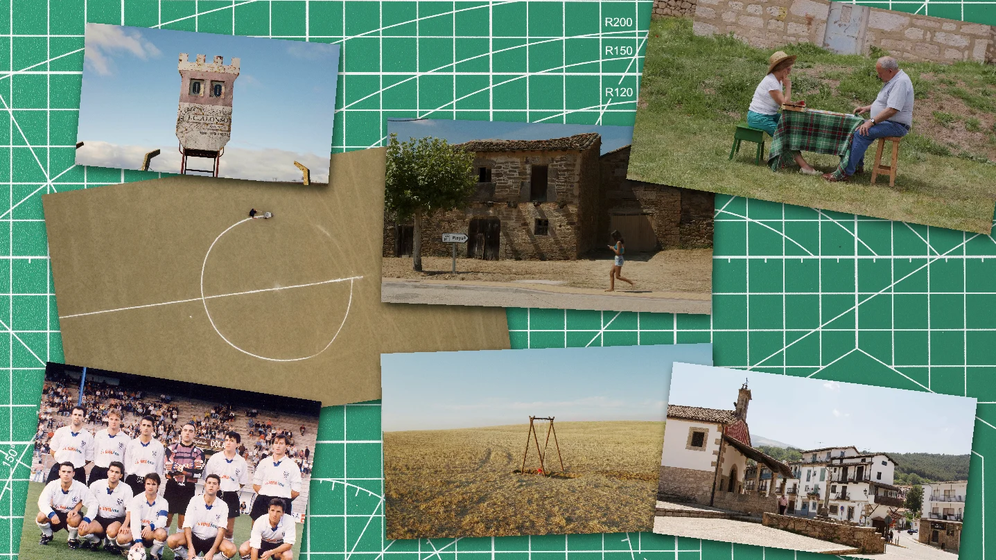 tabla de corte para manualidades con fotografías de campos